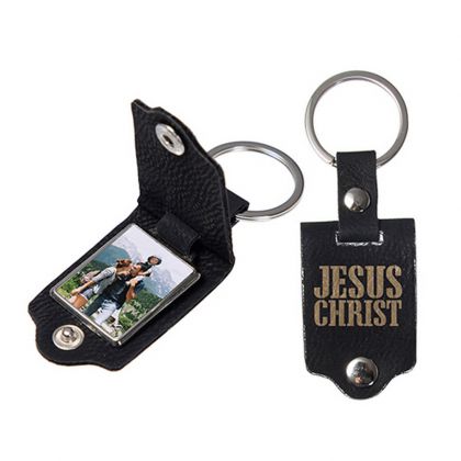 Кожен ключодържател - черен