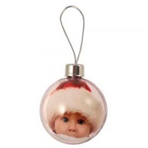 Коледна топка за елха - прозрачна